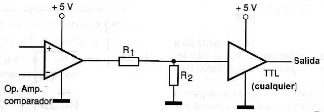  Figura 9 - Operacional para TTL - misma tensión
