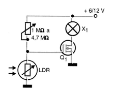    Figura 9 - La lámpara se apaga cuando el sensor está iluminado

