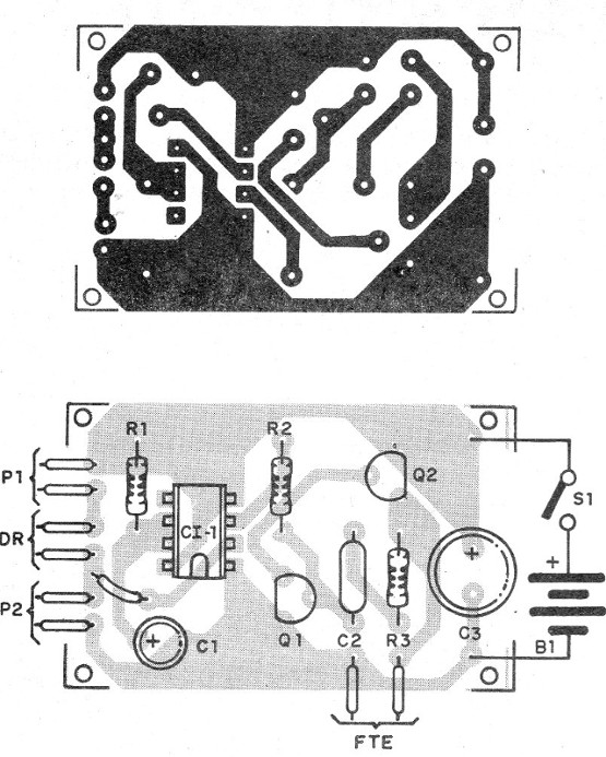 Figura 3 - Placa de circuito impreso para el montaje
