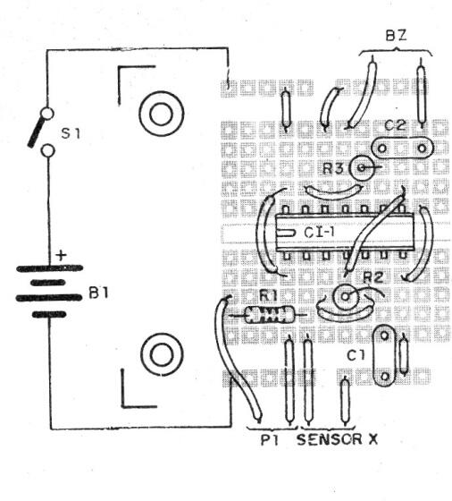 Figura 3 - Montaje en matriz de contactos
