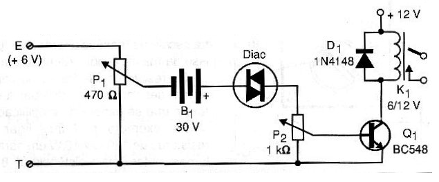 Figura 9 – Relé con pestillo con DIAC
