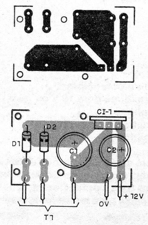   Figura 2 - Placa para el montaje de la fuente
