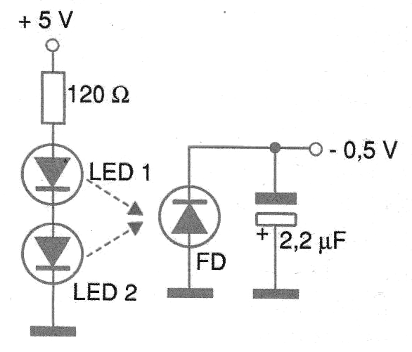 Figura 2 - Circuito con LEDs y Foto-diodos
