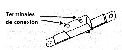 Figura 4 - Los terminales de conexión de un interruptor común.
Figura 4 - Los terminales de conexión de un interruptor común.