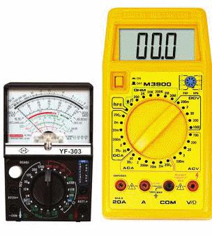 Figura 1- Un multímetro analógico y un digital
