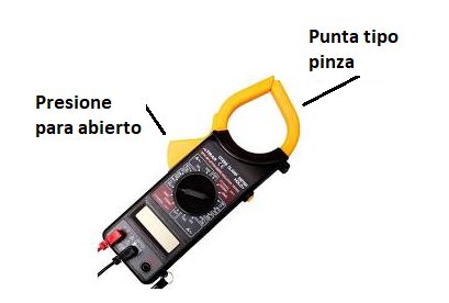 Figura 3 - La punta de medición de la pinza amperimétrica
