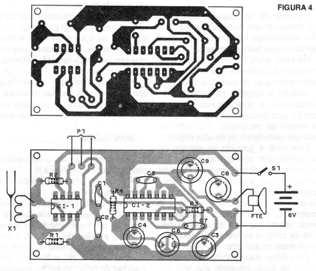    Figura 4 - Placa de circuito impreso para el montaje
