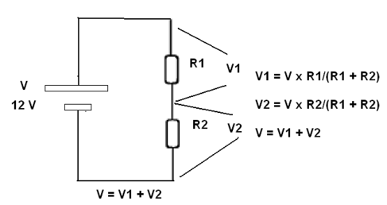 Figura 65 - El divisor de tensión resistivo
