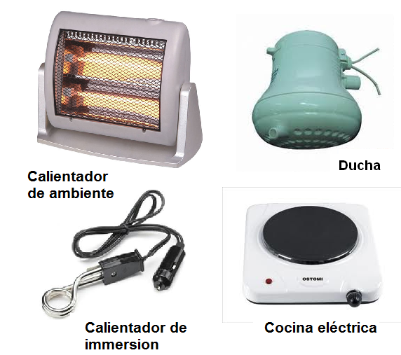Figura 27 - Los dispositivos que se aprovechan del efecto térmico de la corriente
Figura 27 - Los dispositivos que se aprovechan del efecto térmico de la corriente