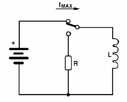 Figura 150 - Circuito de descarga de un inductor
Figura 150 - Circuito de descarga de un inductor