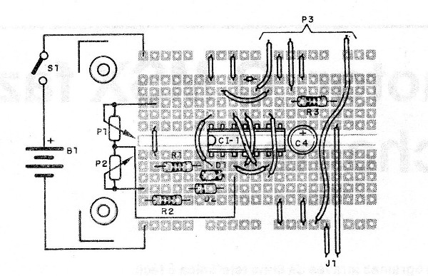 Figura 4 - Placa universal o matriz para el montaje
Figura 4 - Placa universal o matriz para el montaje