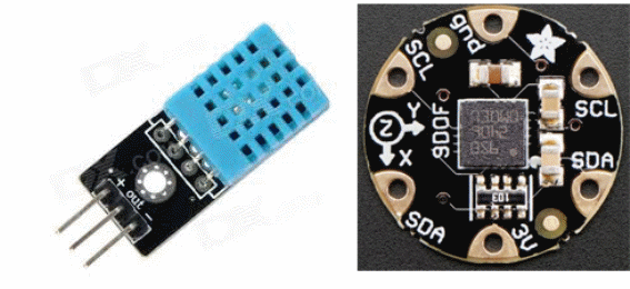 Figura 8 – Sensores digitales de temperatura e acelerómetro
Figura 8 – Sensores digitales de temperatura e acelerómetro