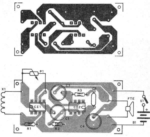 Figura 2 - Placa de circuito impreso para el montaje
