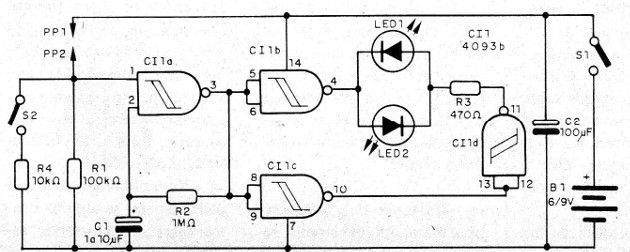 Figura 1 - Diagrama del probador de continuidad
