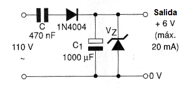 Figura 34 – Circuito final con ajuste Zener para corrientes de hasta 20 mA.
