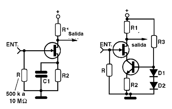 Figura 15 - Circuitos de polarización JFET
Figura 15 - Circuitos de polarización JFET
