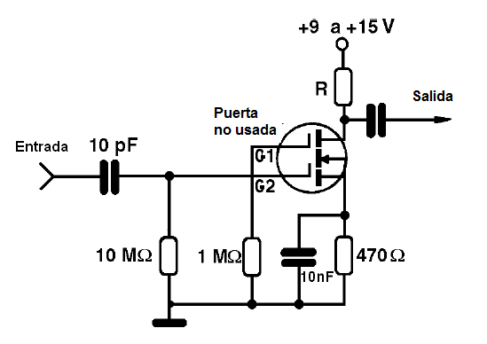 Figura 31 – Polarización de la puerta no utilizada
