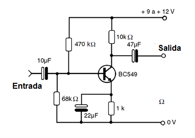 Figura 6 – Un preamplificador de audio común
