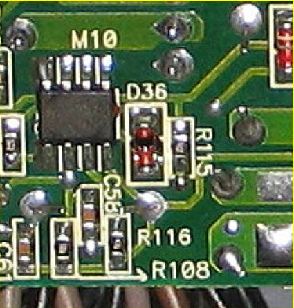 Figura 25 – Un montaje con componentes SMD
Figura 25 – Un montaje con componentes SMD