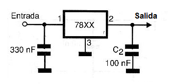 Figura 4 – uso del regulador de la serie 78XX
