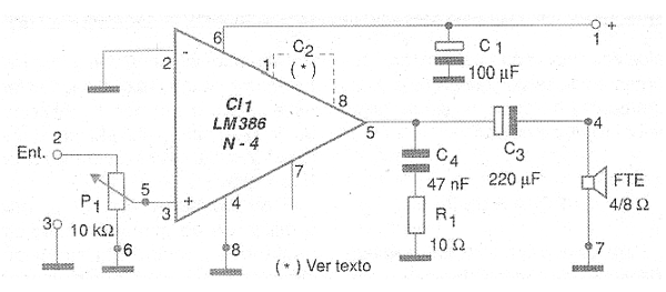 Figura 17 – Amplificador con el LM386
