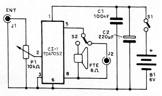 Figura 19 – Amplificador con el TDA7052
