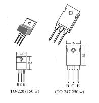 Figura 6 – Cubiertas comunes para transistores de potencia plásticos
