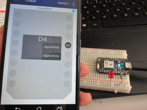 Figura 7 - Configuración del pin D4 en la aplicación (Fuente: Gedeane Kenshima)
