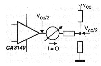 Figura 2 - En el circuito en equilibrio la corriente en el instrumento indicador es nula.
Figura 2 - En el circuito en equilibrio la corriente en el instrumento indicador es nula.