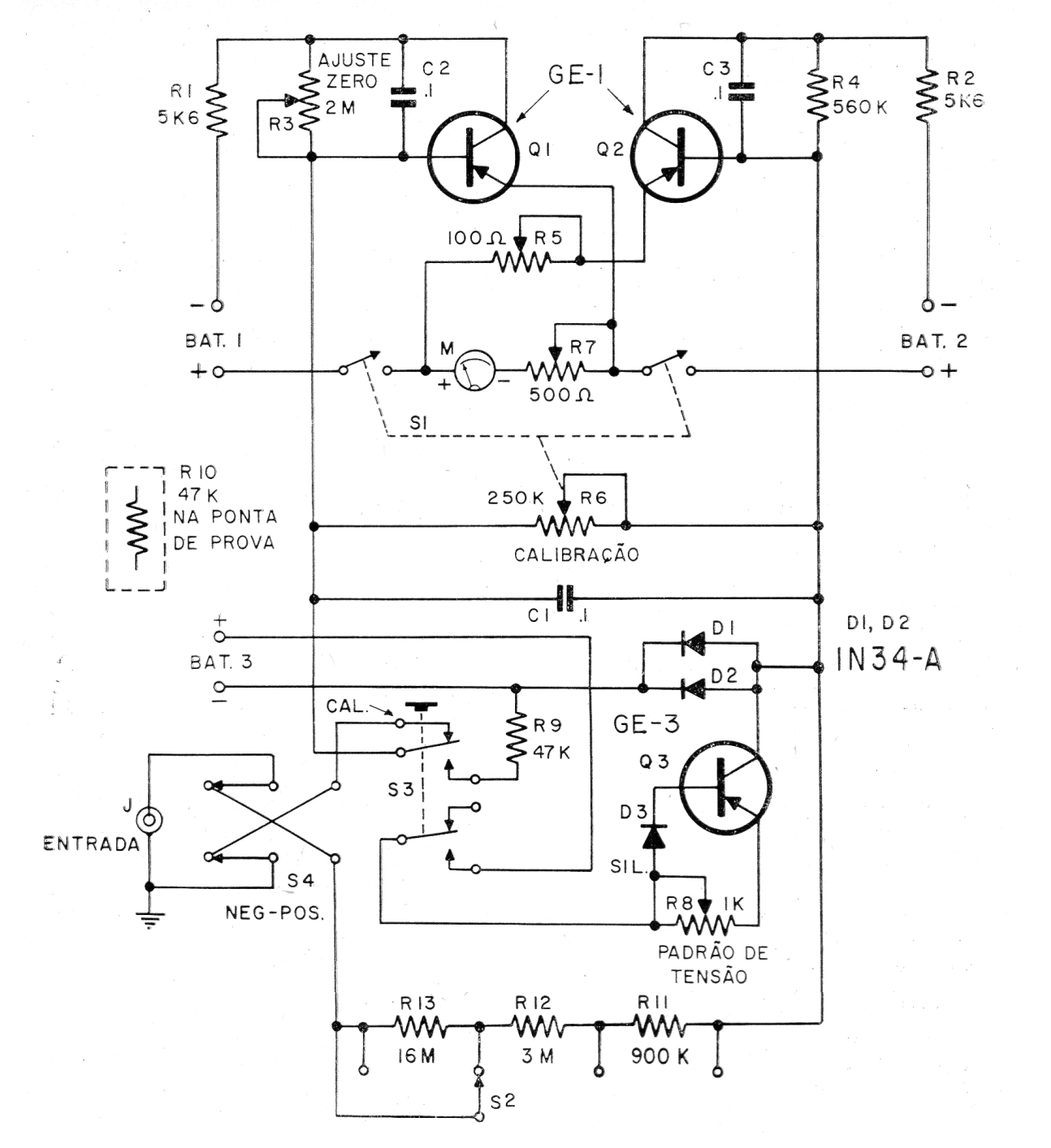 Voltímetro de Alta Impedancia
Voltímetro de Alta Impedancia