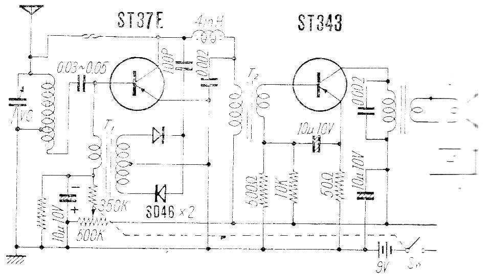 Radio AM de dos transistores
Radio AM de dos transistores