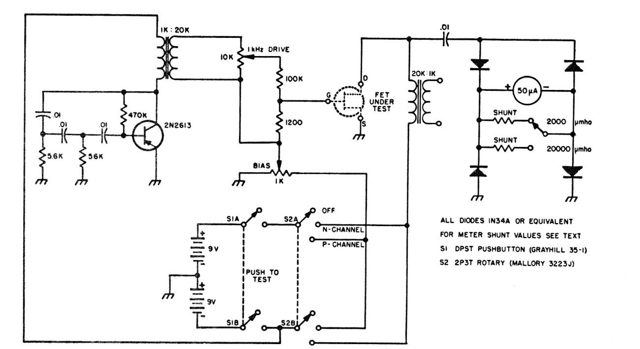 Medidor de Transconductancia de FET
Medidor de Transconductancia de FET