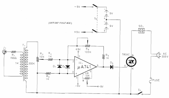 Luz Rítmica con el 741 y el Triac
Luz Rítmica con el 741 y el Triac