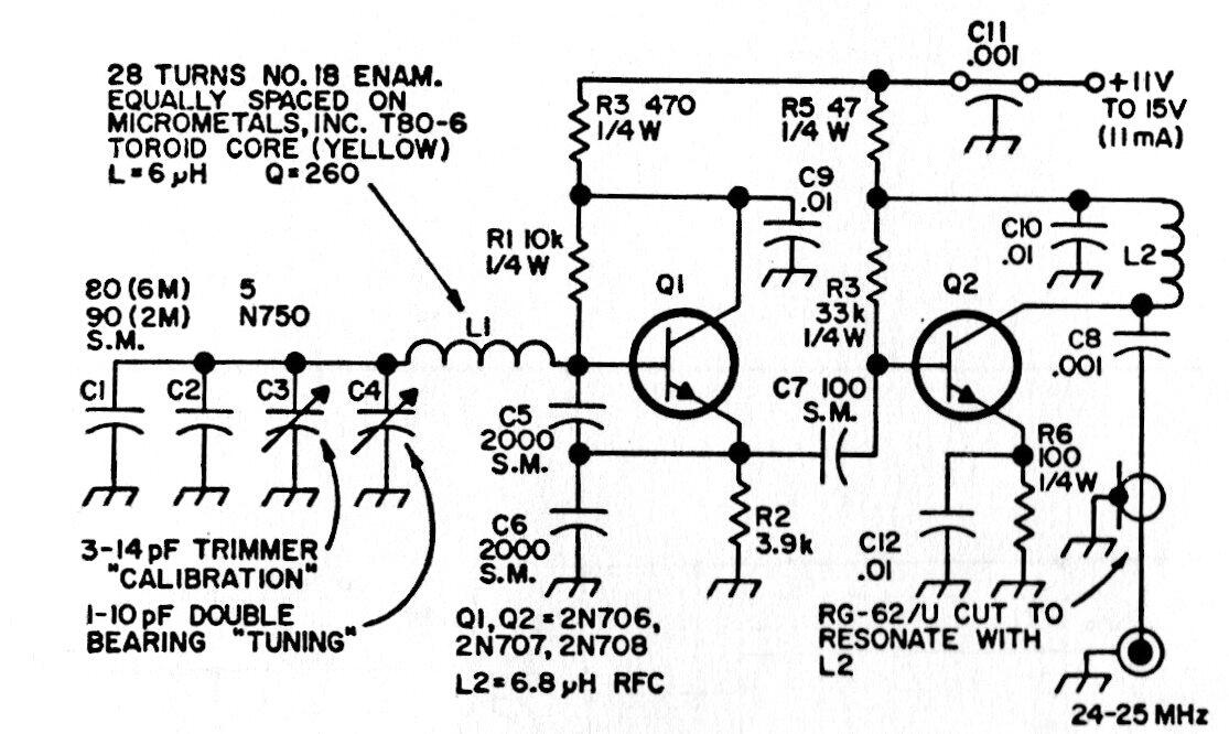 Oscilador con triplicador
Oscilador con triplicador