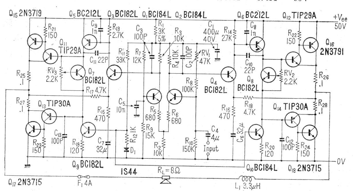 Amplificador de 100 W
Amplificador de 100 W