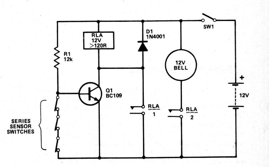 Alarma simple con traba
Alarma simple con traba