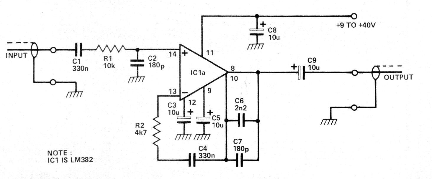 Preamplificador de cinta de cassette
Preamplificador de cinta de cassette