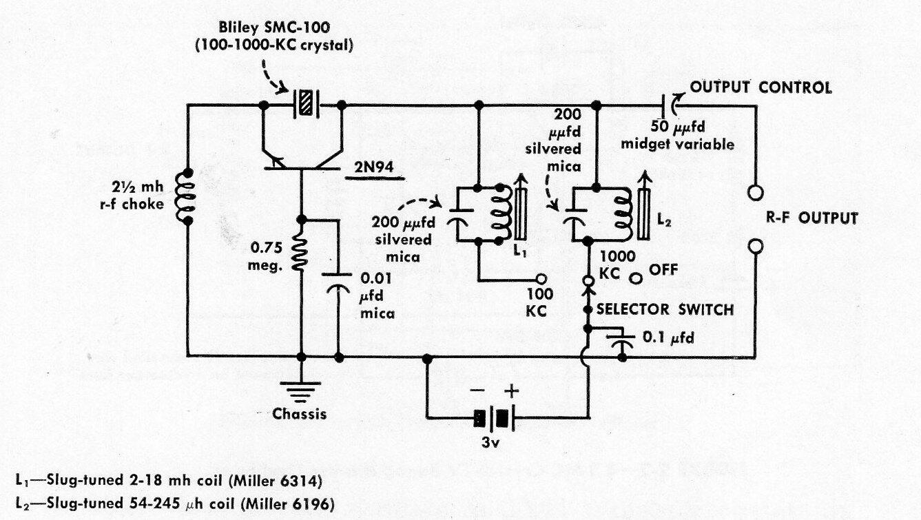 Oscilador de 100 a 1000 kHz
Oscilador de 100 a 1000 kHz