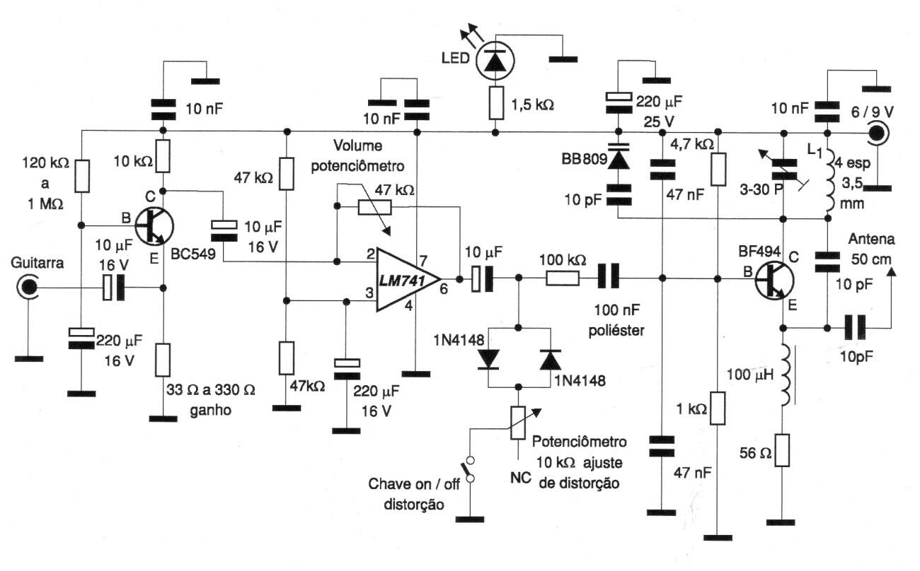 Pedal de distorsión inalámbrico
Pedal de distorsión inalámbrico