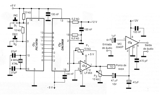 Control de volumen digital con PIC
Control de volumen digital con PIC