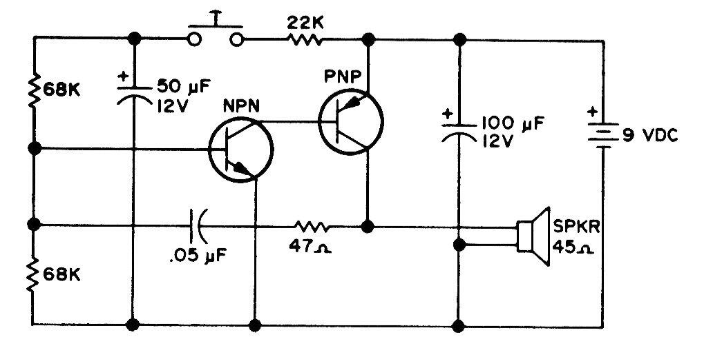 Sirena de dos transistores
Sirena de dos transistores