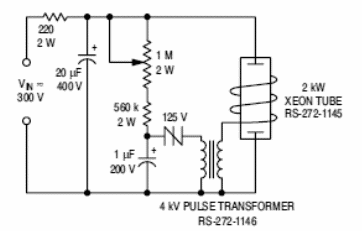 Flahser de neón con SIDAC
Flahser de neón con SIDAC