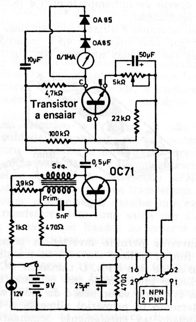 Probador de transistores dinámicos
Probador de transistores dinámicos