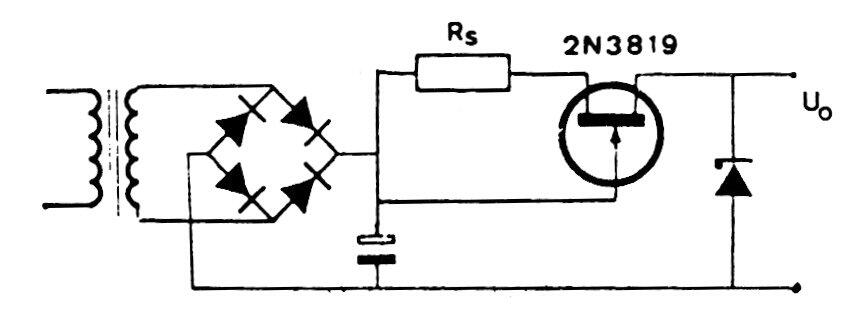 Regulador con Zener y FET
Regulador con Zener y FET