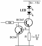 Fuente de corriente constante para LED
Fuente de corriente constante para LED