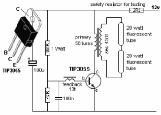 Inversor para fluorescente de 20 W
Inversor para fluorescente de 20 W