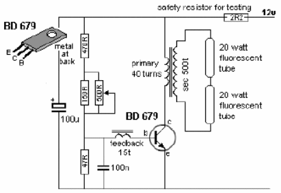 Inversor fluorescente de 12 W
Inversor fluorescente de 12 W