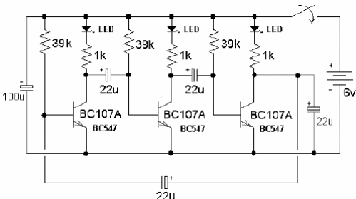 Secuencial de 3 LED
Secuencial de 3 LED