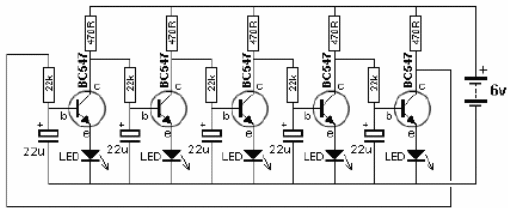 Secuencial de 6 LED 2
Secuencial de 6 LED 2