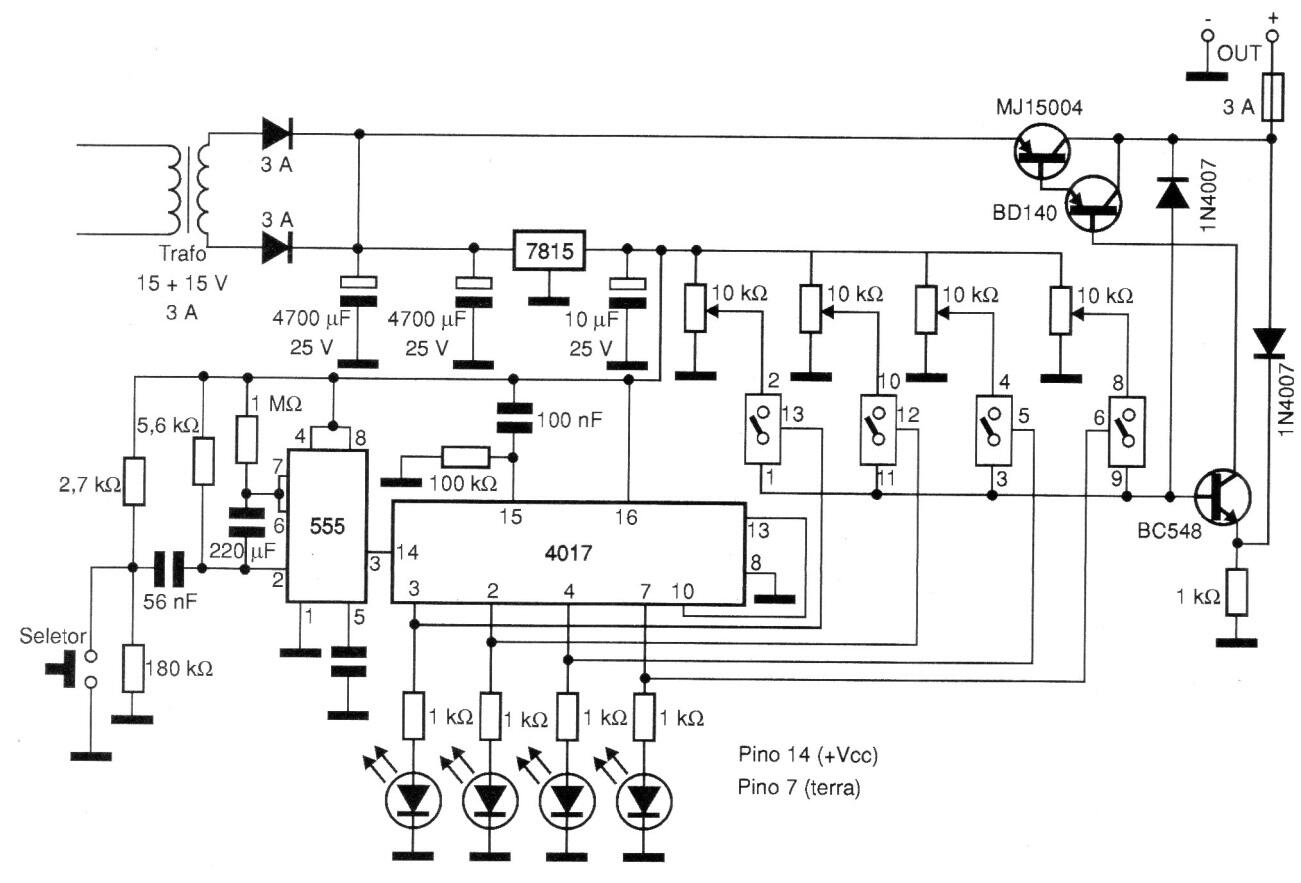 Fuente de alimentación con selector digital
Fuente de alimentación con selector digital